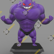 swole gengar game pokemon trainer collection funny gift 3d print model - Mito3D
