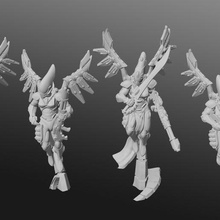 swooping bird people 3d print model - Mito3D