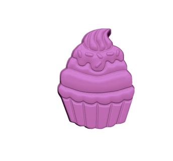 swoopy cupcake stl file 3d printing - laser cnc router printable model download bath bomb soap bathbomb mold making vacuum forming kawaii 3d print model - Mito3D