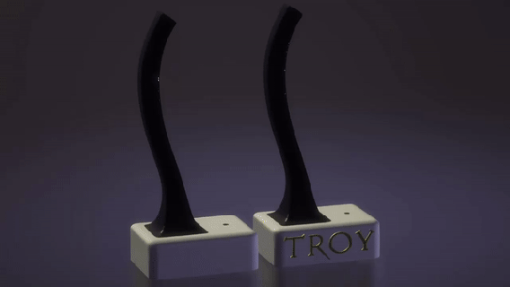 spada Achille verticale In piedi titolare supporto Troy film 3d print model - Mito3D