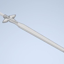 espada arte conectados Kirito elucidador jogos cosplay brinquedo 3d print model - Mito3D