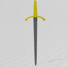 espada clásico juego arma 3d print model - Mito3D