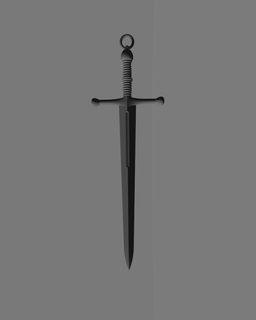espada arete larga percha 3d print model - Mito3D