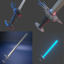 kılıç ışık sapsız nova Sanat anime katiller kabak 3d print model - Mito3D