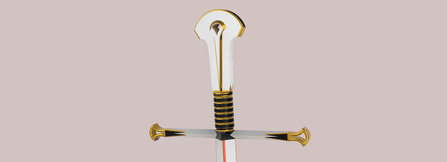 sword pharaonic style blade narsil lord rings 3d print model - Mito3D