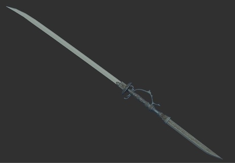 sword rakuyo bloodborne soulsborne weapon trick 3d print model - Mito3D