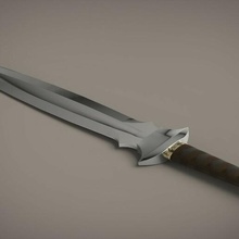 espada sam gamegie lotr arma cuchillo duende cosplay hobbit señor anillos 3d print model - Mito3D