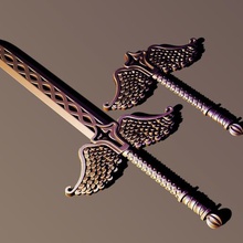 sword scepter game blade design art skulpture highpoly zbrush ender3 ender fdm creality 3d print 3dmodel 3dprint 3d print model - Mito3D