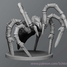 sword spider game toy tabletop monster enemy dungeons dragons dnd 3d print model - Mito3D