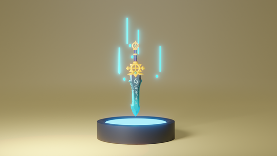 espada ven Arte llave anillos 3d print model - Mito3D