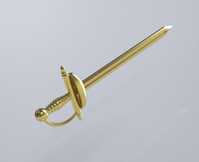 swordfencing sword fencing jewelry 3d print model - Mito3D