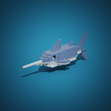 Kılıçbalığı hayvan 3d print model - Mito3D