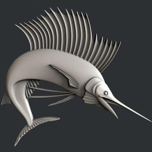 swordfish art vcarve aspire artcam magic bones printer 3dmodels 3d print model - Mito3D