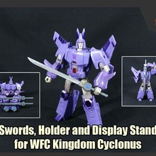 swords holder stand transformers wfc kingdom cyclonus 3d print model - Mito3D