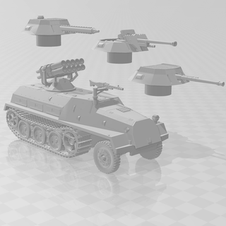sws armored half-track dust warfare 1947 tactics dustified axis ww2 wwii weird war 2 ii apc 3d print model - Mito3D