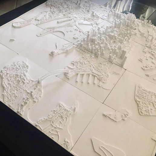 Sydney çerçeveli duvar Sanat şehir manzarası mimari binalar hatıra Kent harita Avustralya 3d tasarım 3D print model - Mito3D