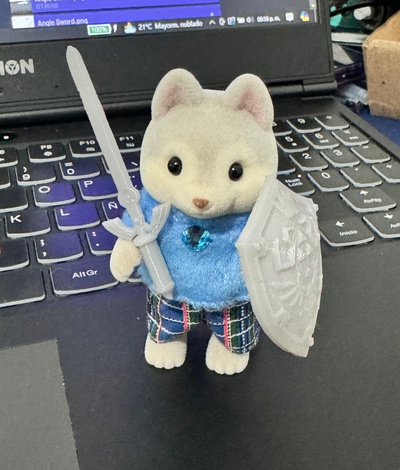 sylvanian ternurini zelda spada scudo espada y escudo gioco famiglie esapda ternurin 3d print model - Mito3D