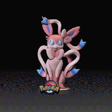 Sylveon eevee evolution pok lun figurina 3d Stampa modello Evoluzione giocattolo Pokemon nintendo bambino fioriera casa gioco anime figura 3d print model - Mito3D