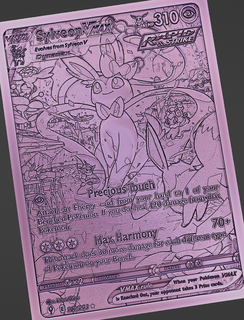 Sylveon tarjeta pokemon glaceon eevee espeon umbreon jolteon Flareon vaporeon Leafeon ceniza nintendo anime manga juguete 3d print model - Mito3D