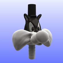 sylvester cat - looney tunes hookah mouthpiece art two colors smoke 3d print model - Mito3D