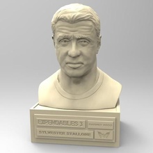 sylvester stallone art film expendable participant bust american barney ross 3d print model - Mito3D