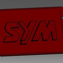 sym-3d badge id credit card holder gadget 3d print model - Mito3D