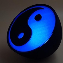 symbol lamp yin yang lens home spotlight led module customizable 3d print model - Mito3D