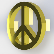 symbol peace various jewellery key ring hippie 3d print model - Mito3D
