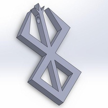 símbolo sacrifício colar chaveiro furioso arte quadrinho manga culhões 3d print model - Mito3D