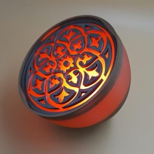 symboleo lampe cathédrale de la lentille maison connecté led l'atmosphère 3d print model - Mito3D