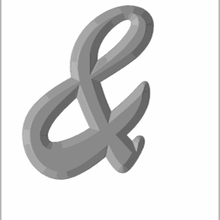 símbolo ampersand Arte decoracion decoración simbolo firmar 3d print model - Mito3D