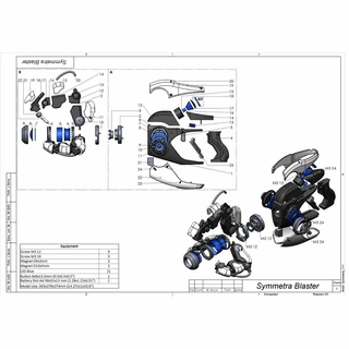 symmetra blaster - overwatch printable 3d model stl + cad bundle personal use 3d print model - Mito3D