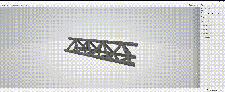 symmetrisch Gitter Träger Strahl strukturell Stahl retikuliert 3d print model - Mito3D