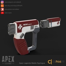 syringe medix apex legends replica 11 fan art prop game legendary gamer cosplay 3d print model - Mito3D