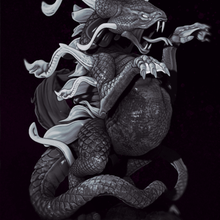 sythiss pântano do dragão vários alta poli a arte estátua serpente-dragão sla dlp 3d print model - Mito3D