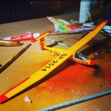 szd-30 pirat glider sailplane miniature custom paintable puchacz gliding glidiers soaring 3d print model - Mito3D