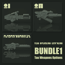 t'au commander weapon bundle game weapons 40k tau warhammer 3d print model - Mito3D