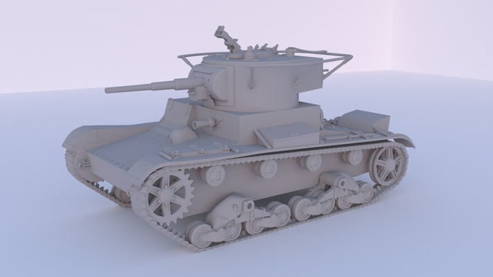 26 mod 1936 45mm 20k 1 72 spiel panzer militär 3d print model - Mito3D