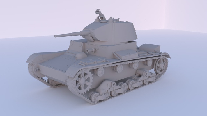 t 26 mod 1938 45mm 20k 1 72 serbatoio militare 3d print model - Mito3D