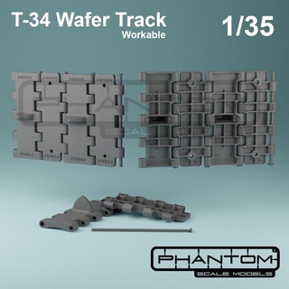 t-34 waffle wafer type tracks - full workable 1 35 1-35 tank ww2 wwii scale model scale135 t34 soviet war german diorama tiger 3d print model - Mito3D