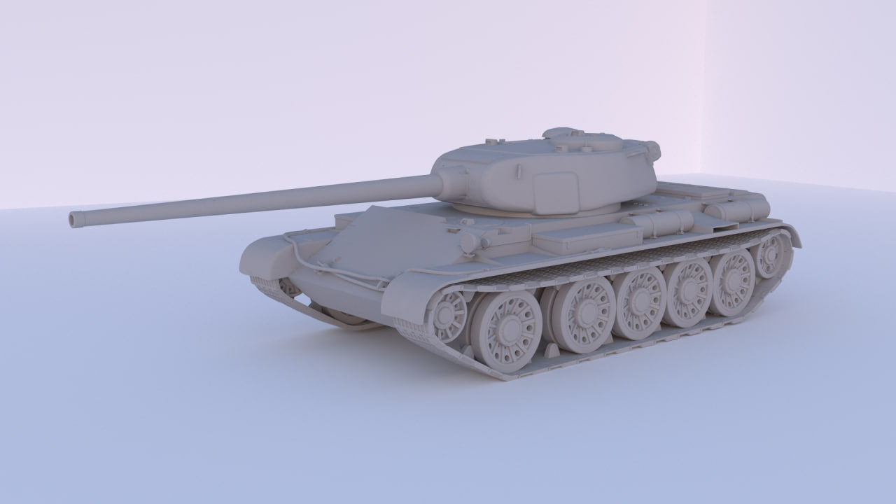 t 54 protótipo 1945 tanque militares 3D print model - Mito3D