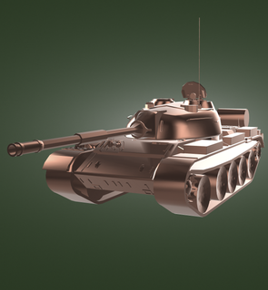 t 55 tanque Soviético principal batalla Ejército militar guerra 3d print model - Mito3D