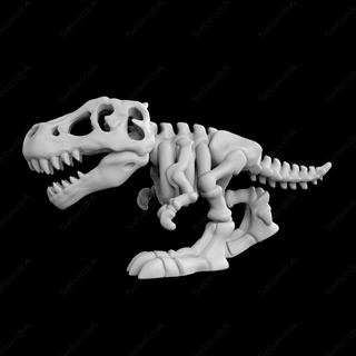t- rex skeleton halloween cute t-rex fossil skull skeleton decor dino dinosaur creature desktop offic kid arttoy toy tyrannosaurus  3d print model - Mito3D