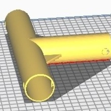 t-pipe pipe t do-it-yourself 3d print model - Mito3D