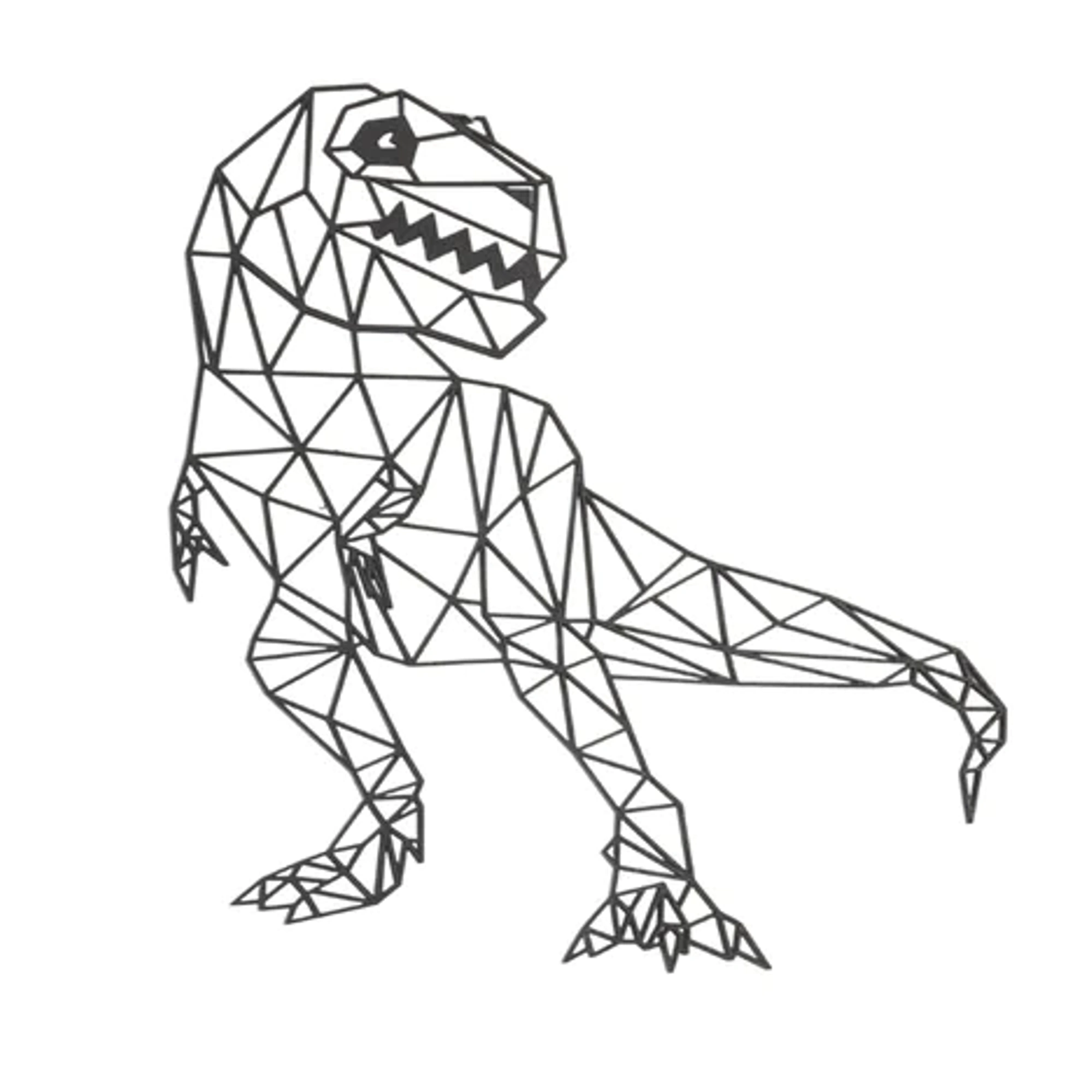 t rex dinosaurio pared 3D print model - Mito3D