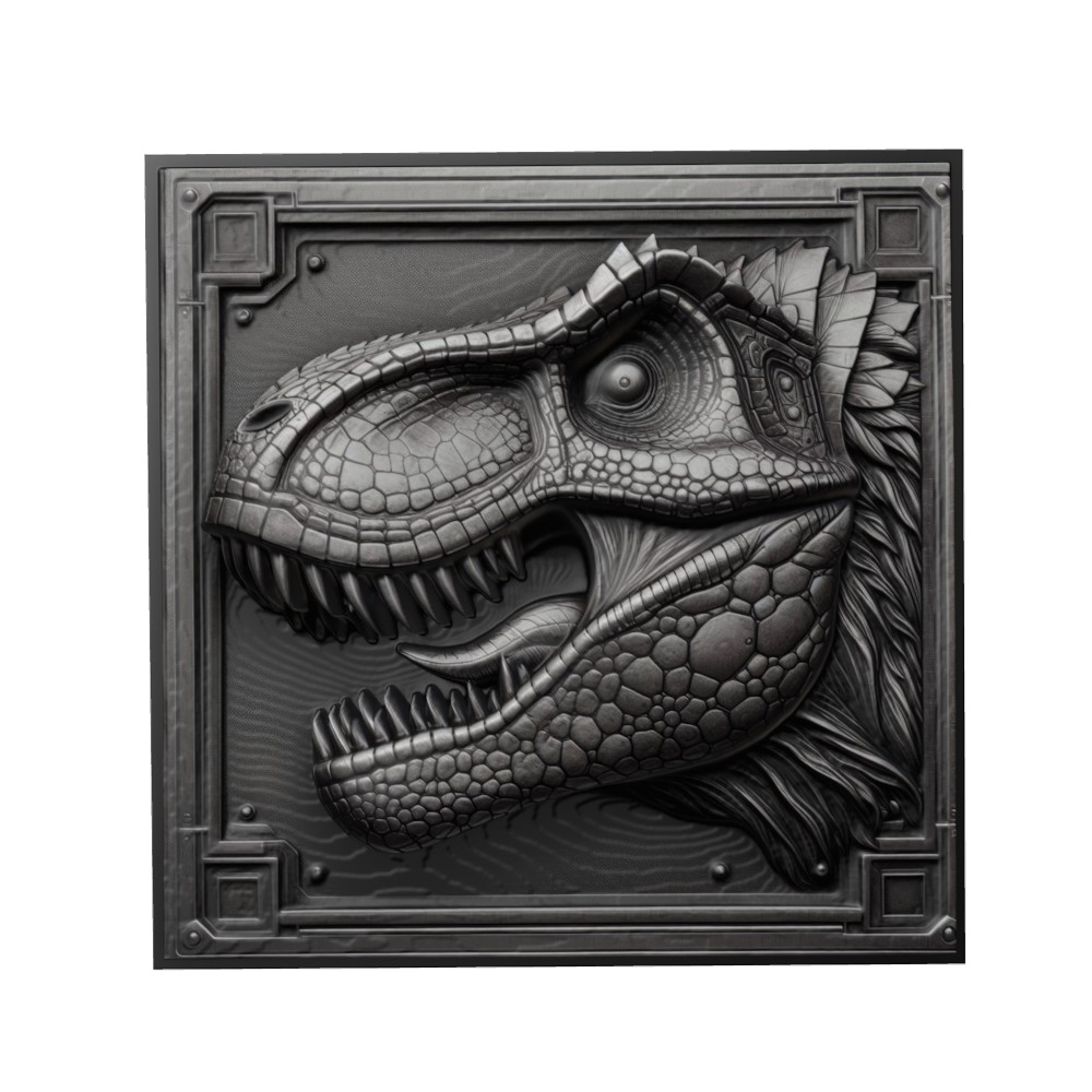 rex animal soulagement art animaux yeggi mito3d buste google pendentifs médaillon relief wall mur 3D print model - Mito3D