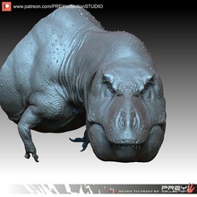 t-rex büst sanat ejderha ejderhalar fantezi oyuncak heykel hayvan dinozor dino 3d print model - Mito3D