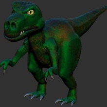 t-rex cartoon divers animal jouet art toy low poly les mathématiques de l'art printer3d 3d print model - Mito3D