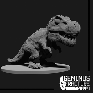 t rex Chibi sandık Sanat Rex Dinozor hayvan Tyrannosaurus oyun yeni Şirin 3d print model - Mito3D