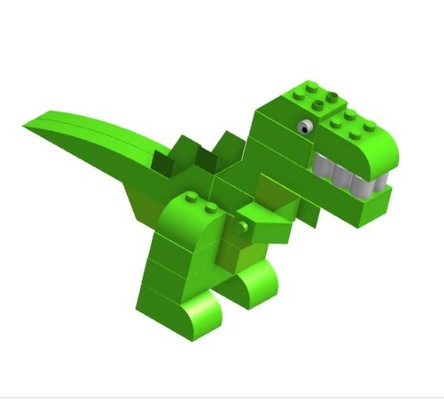 t rex bloques oyun montajlama etkileşimli juguete dino dinosaurio 3d print model - Mito3D